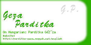 geza parditka business card